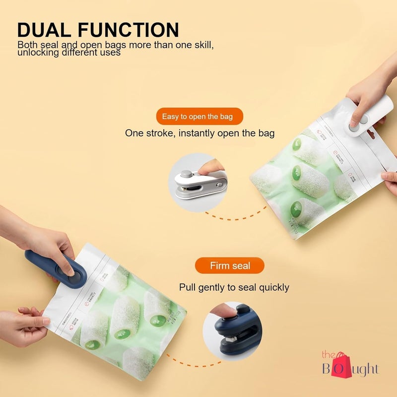 Shulabh creative Portable Mini Sealing Machine 2 In 1 Usb Rechargeable Magnetic Heat Sealing Cutting Bag Sealer Plastic Bags Sealing MachineMulticolour - Image 2