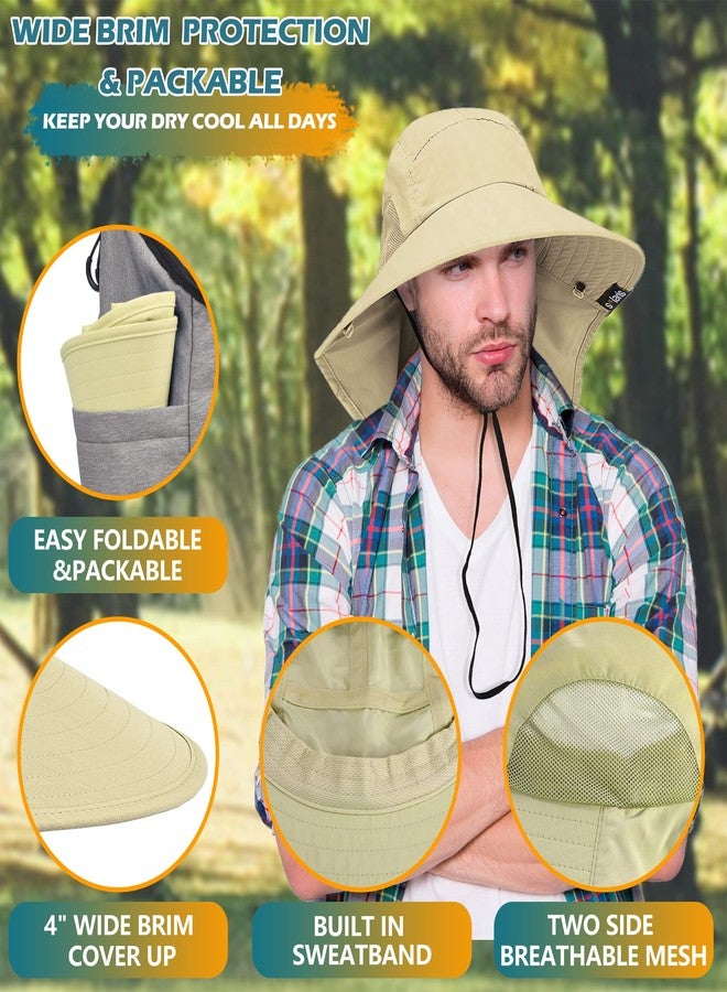 Solaris Sun Hat with Neck Flap, UPF 50 Sun Protection Lightweight Sun Cap for Men Women, Wide Brim Hat for Fishing Hiking Beach Safari, Tan - Image 4