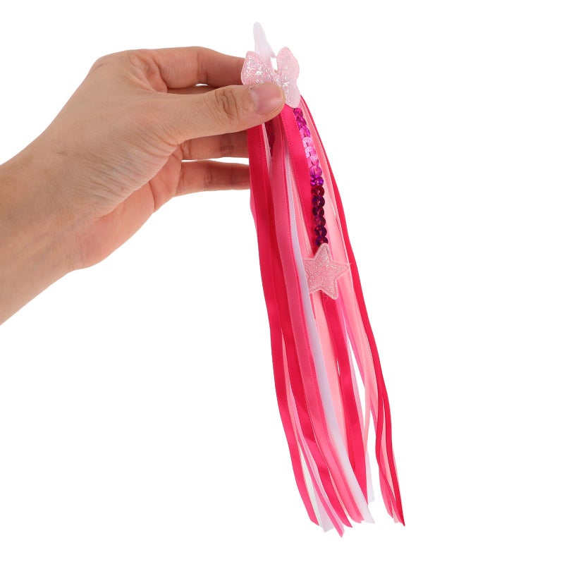Pink Star Butterfly Bike Handlebar Streamers Pair Bicycle Scooter Tricycle Accessories - Image 5