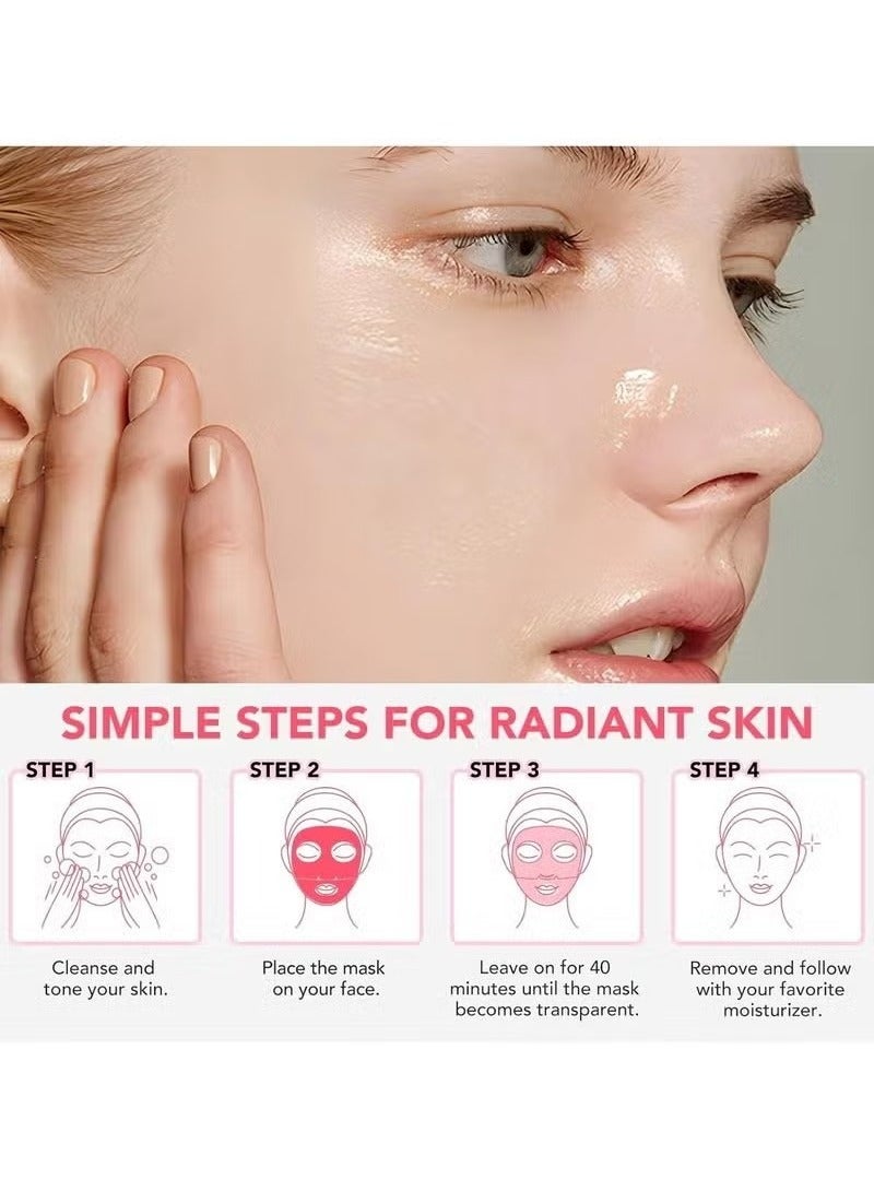 IKZEE Bio Collagen Deep Hydration Mask Nourishing Smooth Real Deep Mask Reduce Wrinkles Facial Pores and Fine Lines Reduce Skin Dryness Deep Hydration Bio Collagen Face Mask 4Pcs - Image 3