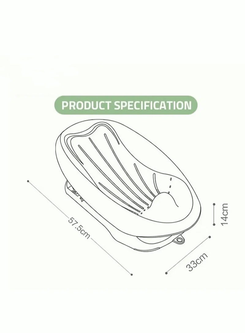 دوكو كرسي حمام للأطفال قابل للطي مع كوب شامبو لغسل الشعر للأطفال حديثي الولادة وحتى الأطفال الرضع، يستخدم في الحوض أو حوض الاستحمام يتضمن 3 أوضاع للاستلقاء - Image 4