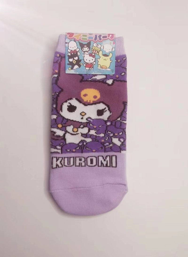 kuromi جوارب كورومي التأثيرية كارتون كوسبلاي 5 قطع/مجموعة جوارب للنساء والفتيات - Image 5