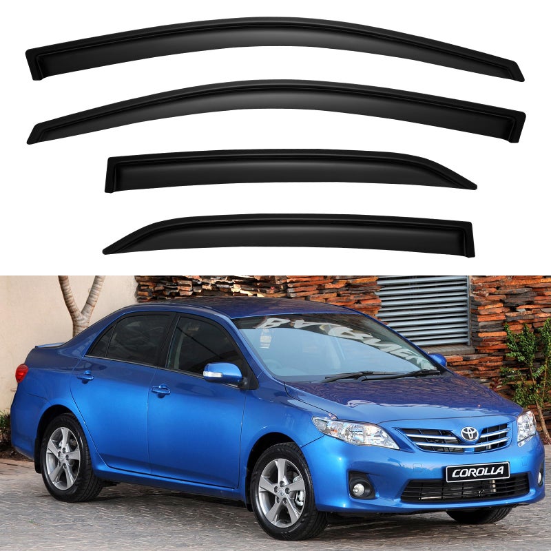 Window Rain Guards Shield for Toyota Corolla 20092013 Window Vent Visors Shades Wind Deflectors for 0913 Corolla
