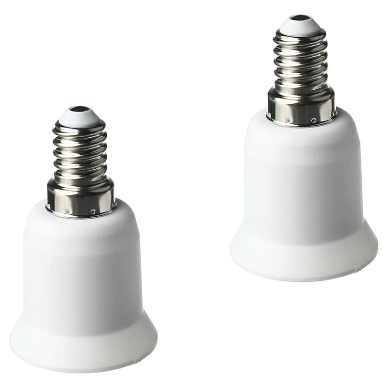 E14 to E27 Lamp Base Converter, e14 e27 Adapter LED Light Sockets Adapter Light Bulb Socket, Bulb Base Adapter, Lamp Holder Converters (2Pcs) - Image 1
