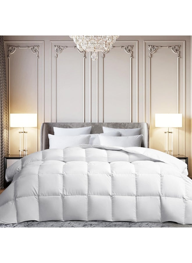 Martha stewart MARTHA STEWART King Size All Season Comforter-White Goose Feather Down Fiber Duvet Insert  - Image 1