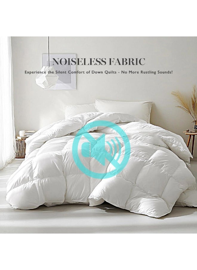 Martha stewart MARTHA STEWART King Size All Season Comforter-White Goose Feather Down Fiber Duvet Insert  - Image 4