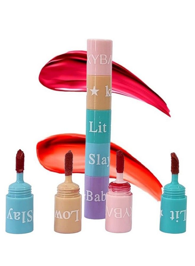 Topfinder Combo Pack ;; 4In1 Bright Nude Liquid Lipstick ;; Waterproof ;; Long Lasting ;; 2 Shades ;; Non Transfer Lip Color Cosmetic Beauty Product Kit - Image 2