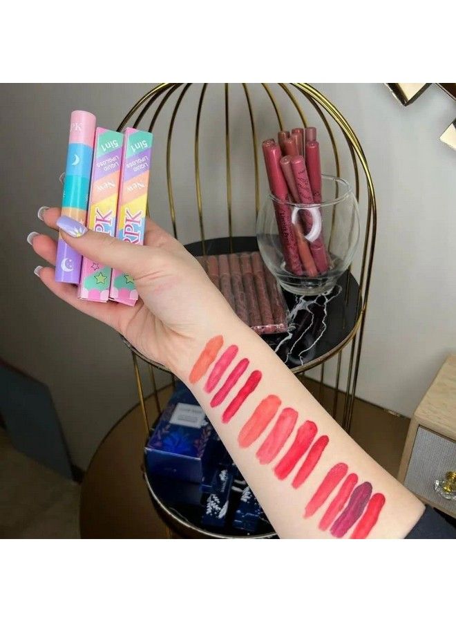 Topfinder Combo Pack ;; 4In1 Bright Nude Liquid Lipstick ;; Waterproof ;; Long Lasting ;; 2 Shades ;; Non Transfer Lip Color Cosmetic Beauty Product Kit - Image 3