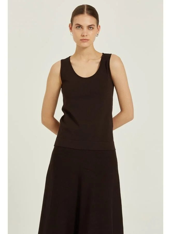 Mısırlı 1951 Bitter Coffee V‑Neck Sleeveless Women's Tank Top