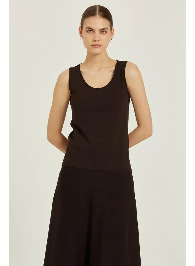 Mısırlı 1951 Bitter Coffee V‑Neck Sleeveless Women's Tank Top