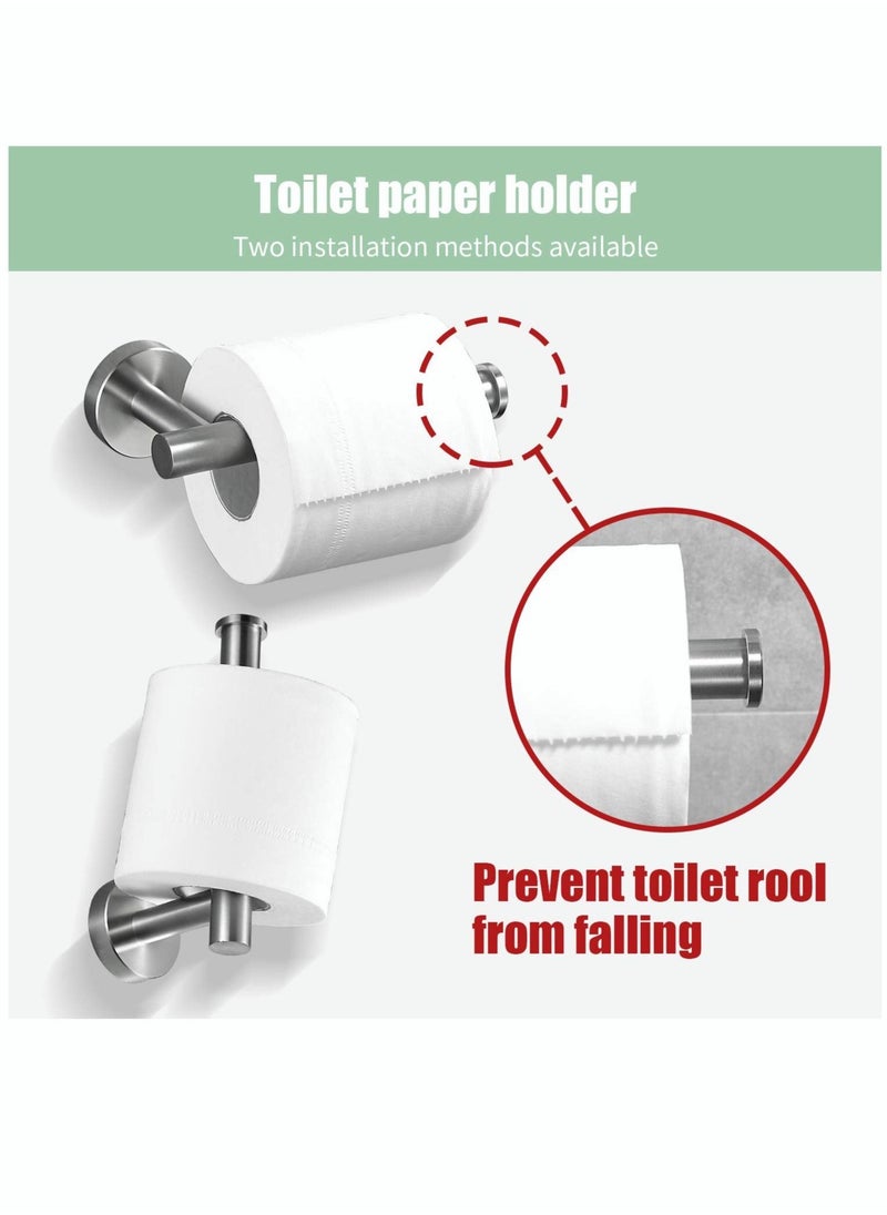 MIXDE - 5-Pieces Stainless Steel Round Wall Mounted Bathroom Hardware Set - Image 1