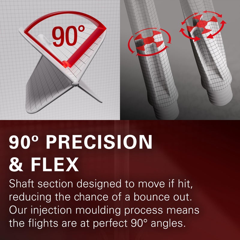 Target Darts K Flex Integrated Dart Flights and Shafts, No.2 Green (Short) | Pack of 3 K-Flex â€“ No2, Kflex All in One Moulded Dart Flight & Stem | Professional Dart Accessories - Image 4