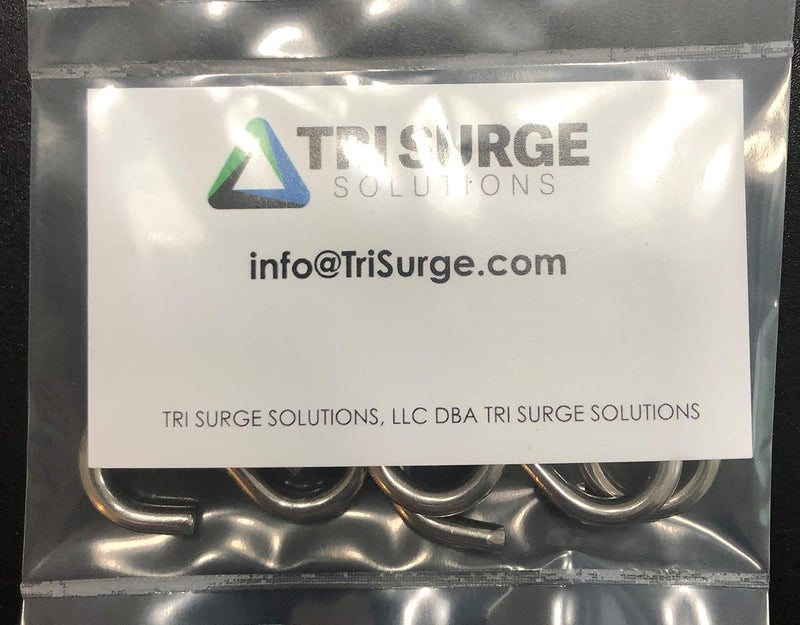 Tri Surge S Hook - Marine Grade 316 Stainless Steel 1.56" Long, 5/32" Thick Metal Hook for Hanging and Utility Use (4) S-Gancho - Image 1