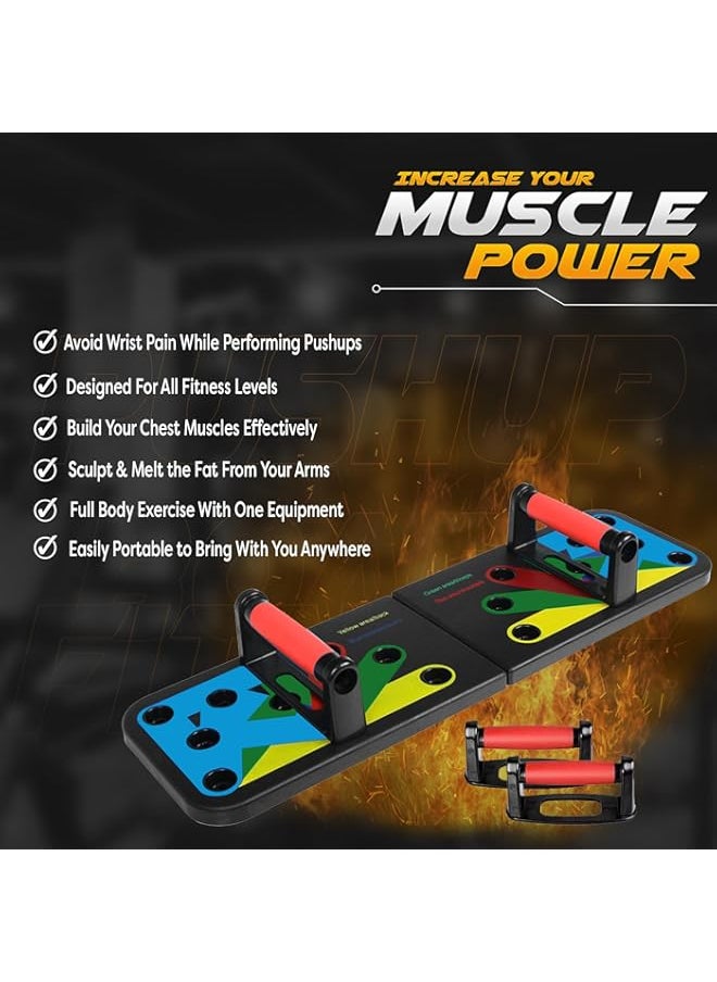 HuHa - Pushup Board, Max Push Board, Premium Quality Max Pushup Board for Building Chest Muscles and Burning Arm Fat, Portable Home Workout Pushup, All-in-One (The Perfect Gym Gift) - Image 1