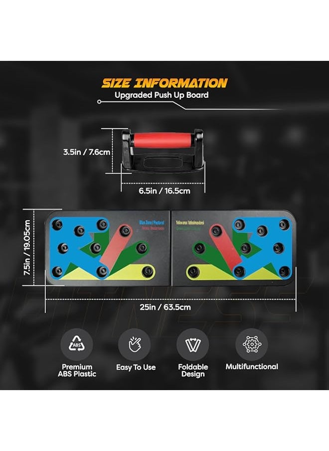 HuHa - Pushup Board, Max Push Board, Premium Quality Max Pushup Board for Building Chest Muscles and Burning Arm Fat, Portable Home Workout Pushup, All-in-One (The Perfect Gym Gift) - Image 1