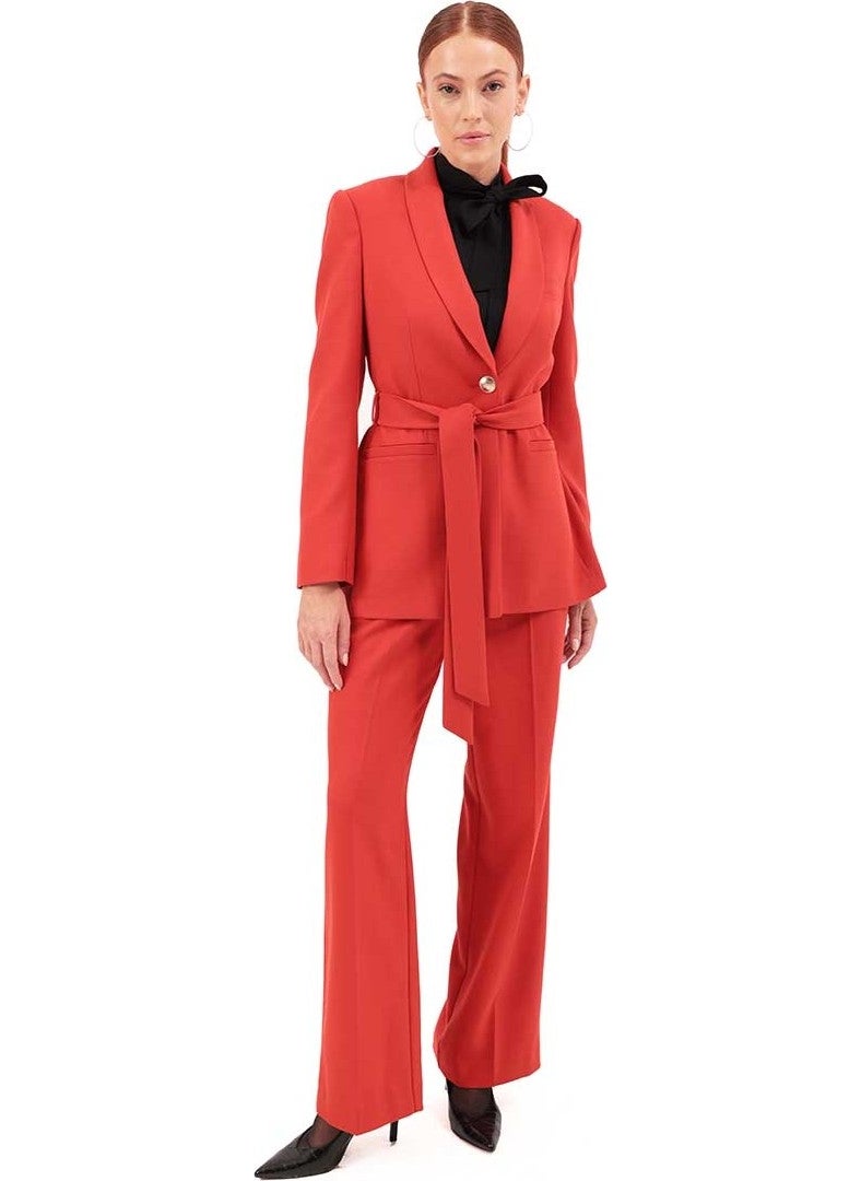 Aker - Shawl Collar Waist Belted Jacket - Image 1