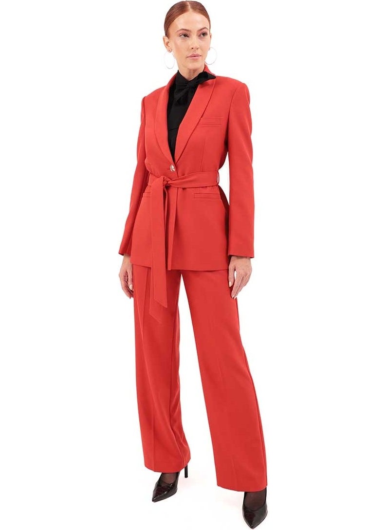 Aker - Shawl Collar Waist Belted Jacket - Image 1