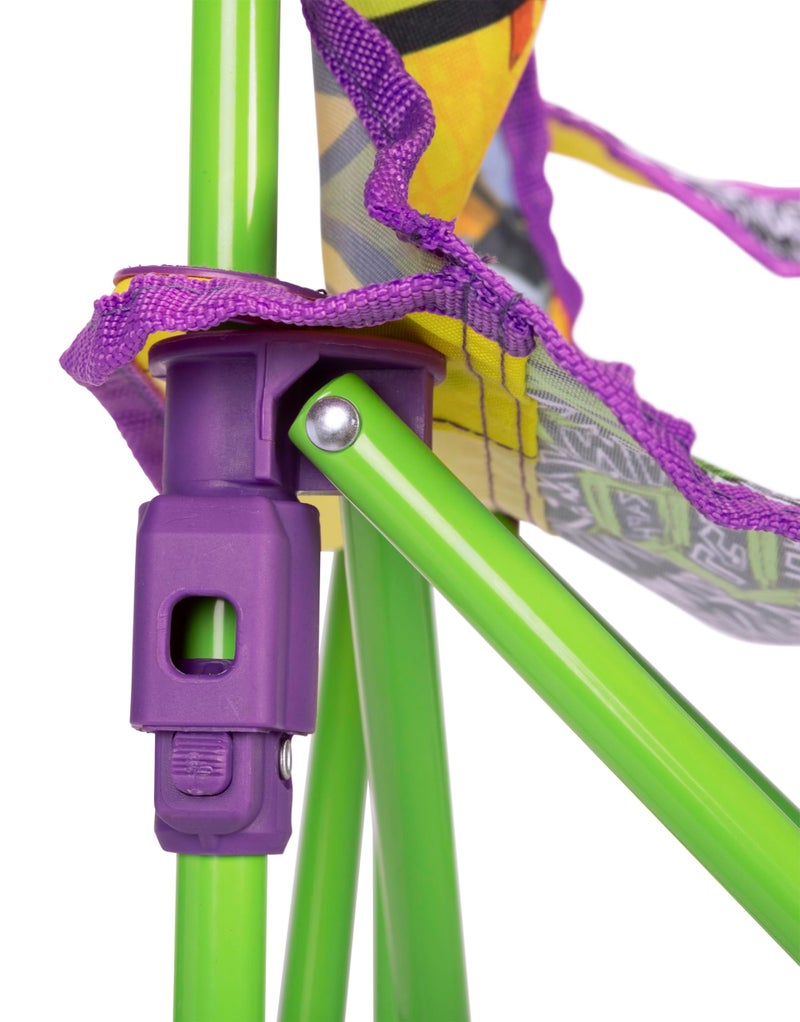Teenage Mutant Ninja Turtles Foldable Kids Chair – Toddler Camping Chair with Safety Lock, Carry Bag, Indoor/Outdoor Use, Ages 2–3, 60 lb Limit - Image 2