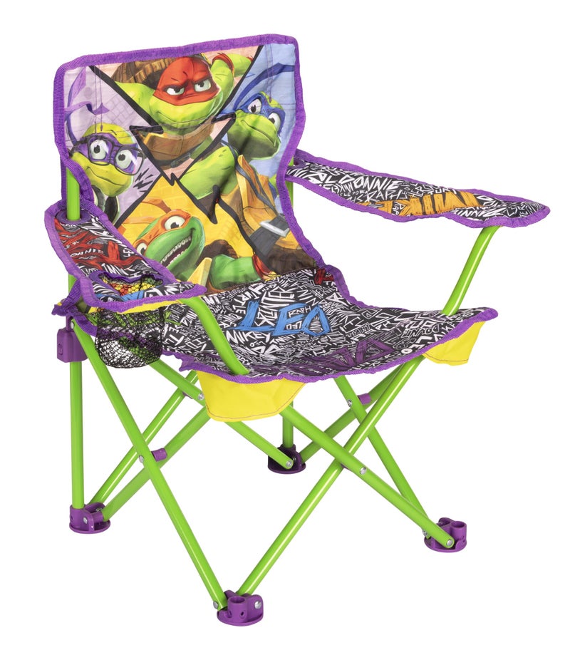 Teenage Mutant Ninja Turtles Foldable Kids Chair – Toddler Camping Chair with Safety Lock, Carry Bag, Indoor/Outdoor Use, Ages 2–3, 60 lb Limit - Image 5