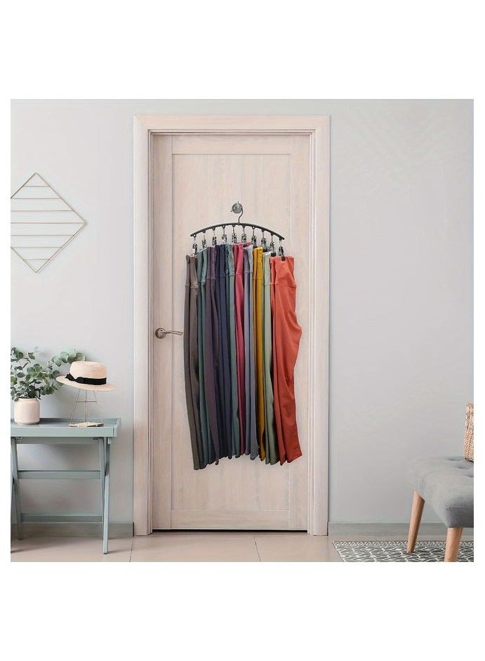 HOMESTAR 10-Clip Windproof Stainless Steel Pants Hanger - Strong Clamping Force, Nano Rubber Non-Slip, Lightweight, Space-Saving Laundry Drying Rack with Clothes, Underwear, Hosiery Organizer for Closet Storage - Image 5