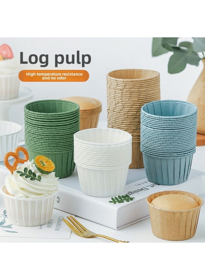 Cupcake Curling Paper Holder Mold Maffen Cup Maffen Cup Special Oven Dessert Steaming Baking Factory-Specifications:200 Pieces | Brown Roll-top Paper Cups - Image 3