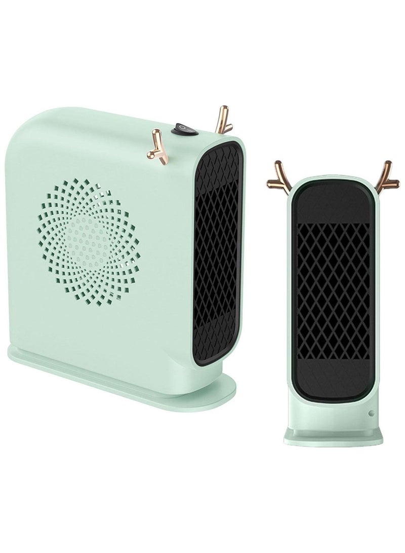 DubaiGallery Space Heater for Indoor Use, 500W Mini Fan Heater with 2 Heating Modes, Energy Saving and Quiet, Overheating Protection, Portable Plug Adjustable Heater for Bedroom, Living Room, Office  - Image 3
