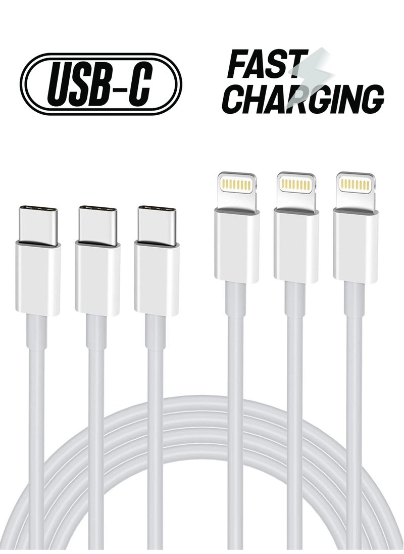Generic USB C to Lightning Cable 3PACK 2M Fast Charger Cable, iPhone Charger Cord Compatible with iPhone 14/13/12/11 Pro Max/XS MAX/XR/XS/X/8/7/Plus  - Image 1