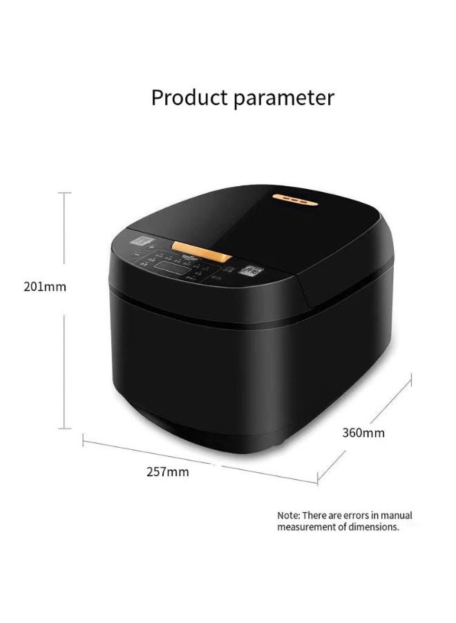 5L Household Intelligent Electric Rice Cooker, Multifunctional Large Capacity Rice Cooker with Appointment Timing, Non-Stick Inner Pot, Includes Measuring Cup & Spoon  - Image 2