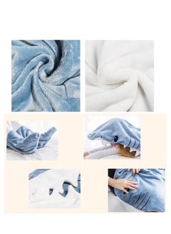 Generic Shark Blanket Super Soft Soft Flannel Hoodie Sleeping Bag Wearable Loose One Piece Pajamas for Home  - Image 5