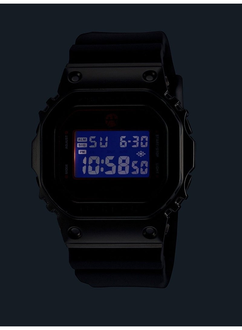 G-SHOCK Digital Men’s Watch GM-5600RH-1D, 43.2 mm Black Resin & Stainless Steel Case & Bio-Based Resin Strap, Shock-Resistant, LED Light, 200 m WR - Image 4