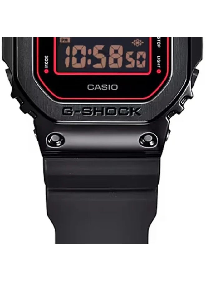G-SHOCK Digital Men’s Watch GM-5600RH-1D, 43.2 mm Black Resin & Stainless Steel Case & Bio-Based Resin Strap, Shock-Resistant, LED Light, 200 m WR - Image 2