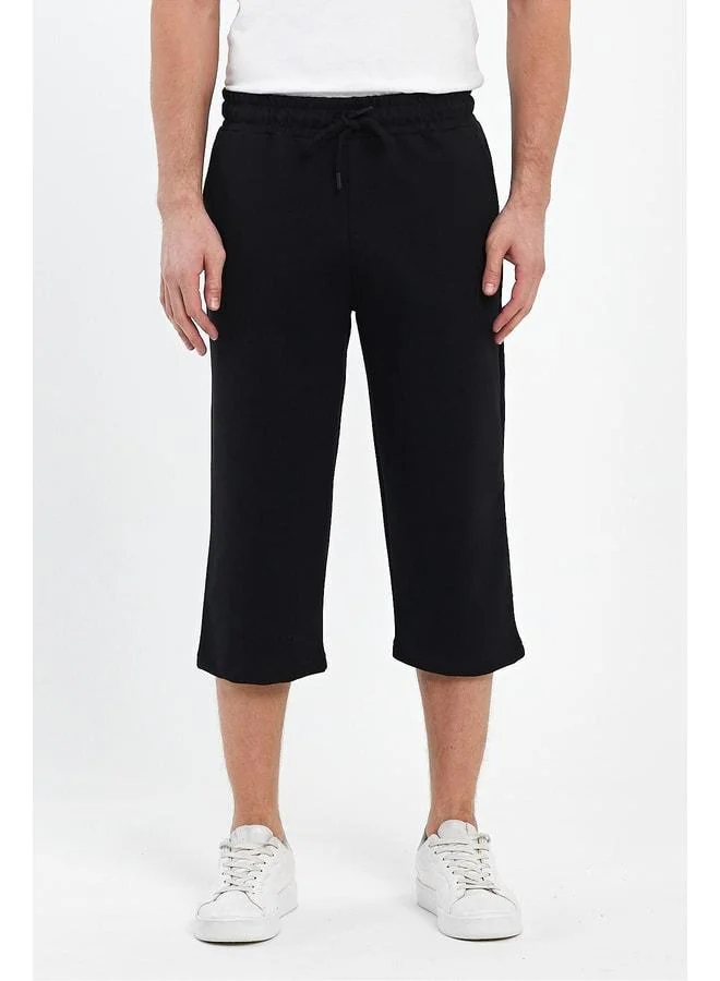 Mmetalic  Men's long Bermuda capri shorts with four side pockets and an adjustable elastic waistband for Men | Best Price UAE