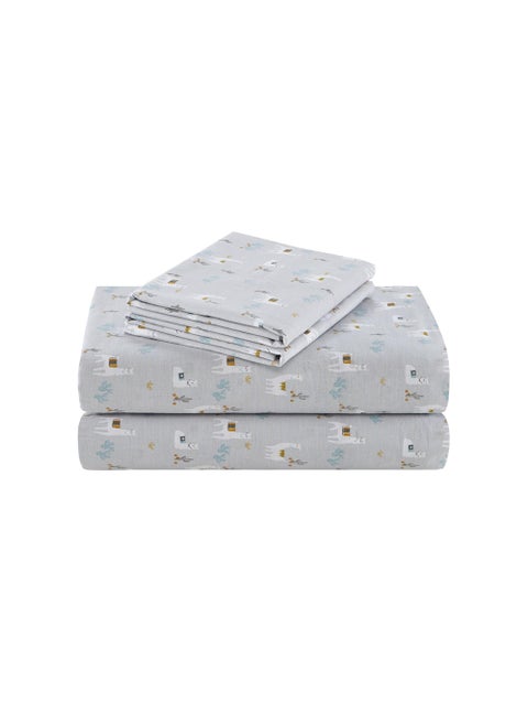 Comfort Spaces 100% Cotton Sheet Set Breathable  Lightweight  Soft with 14"" Elastic Pocket Fits up to 16"" Mattress  All Season Cozy Bedding  Matching Pillow Case  King Lama Multi 4 Piece