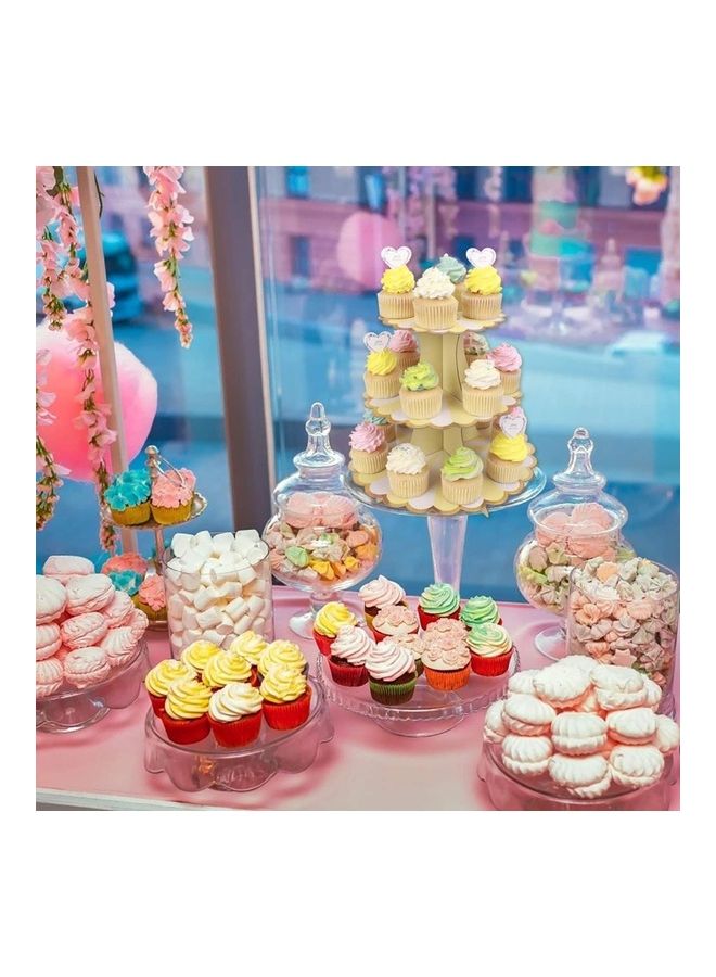 NIBEMINENT 3 Tier Cake Display Stand And Fruit Plate Yellow Lollipop - Image 2