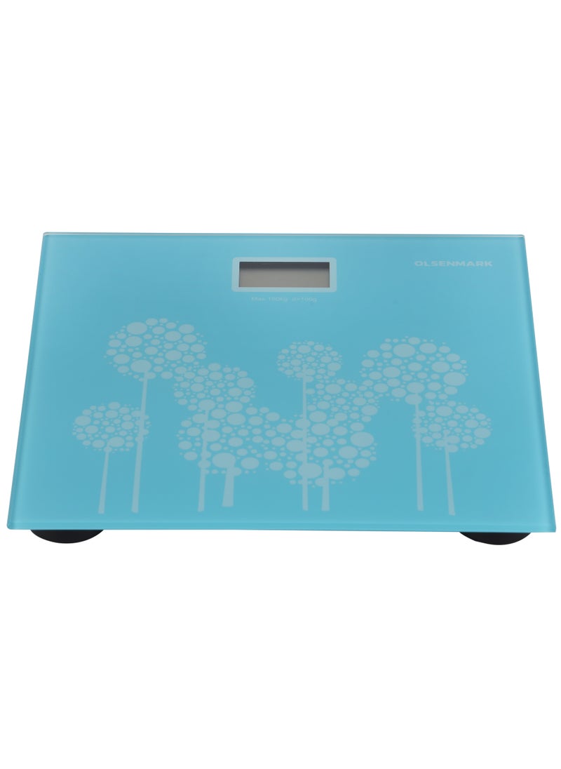 Olsenmark - Olsenmark Digital Personal Scale OMBS1870, 150Kg Capacity LCD Display Auto Zero Resetting, Low Power and Overload Indicator - Image 1