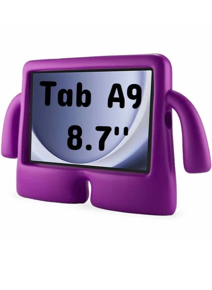 Dreamzon For Samsung Galaxy Tab A9 8.7 Inch, iBuy Kids Case, Protective Shockproof Cover For Children (Purple) 