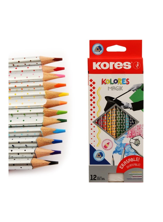 Kores Wooden pencils, 12 pieces, Magic - Kores Model 93315 