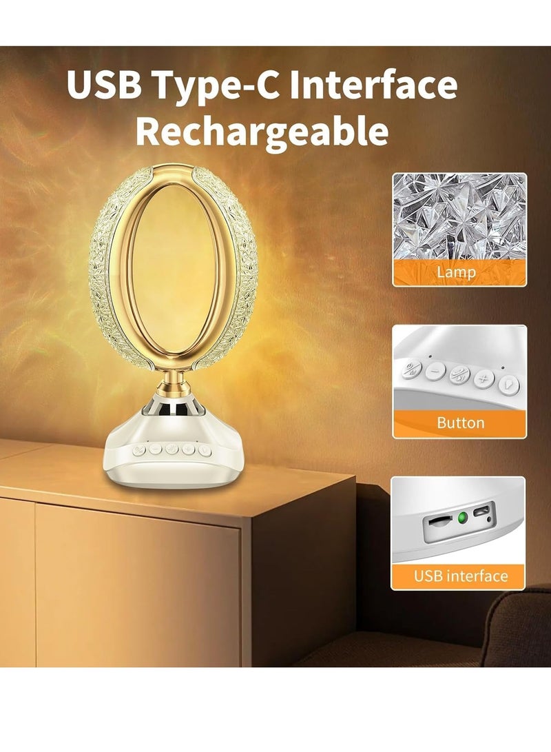 بورتوني مكبر صوت للقرآن بمصباح مكتبي، SQ-830، مكبر صوت للقرآن مزود بإضاءة ليلية وجهاز تحكم عن بعد بـ 16 نوعًا من الألوان، مصباح LED، ضوء القمر، قابل لإعادة الشحن، مكبر صوت بلوتوث للقرآن، وظيفة MP3 FM - Image 2