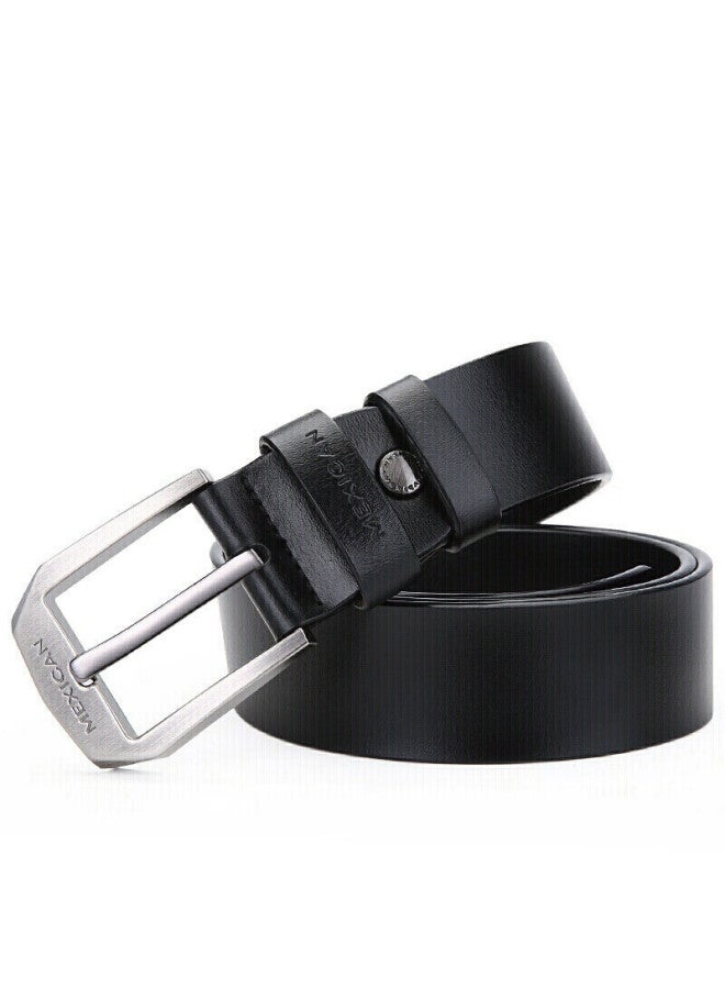 Scarecrow Men's Belt, Pin Buckle, Genuine Leather, Business Waistband, Casual Trendy Trouser Belt, Qixi Valentine's Day Gift For Boyfriend - Image 3