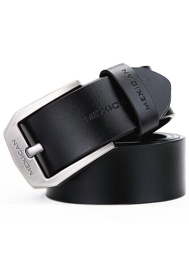 Scarecrow Men's Belt, Pin Buckle, Genuine Leather, Business Waistband, Casual Trendy Trouser Belt, Qixi Valentine's Day Gift For Boyfriend - Image 2