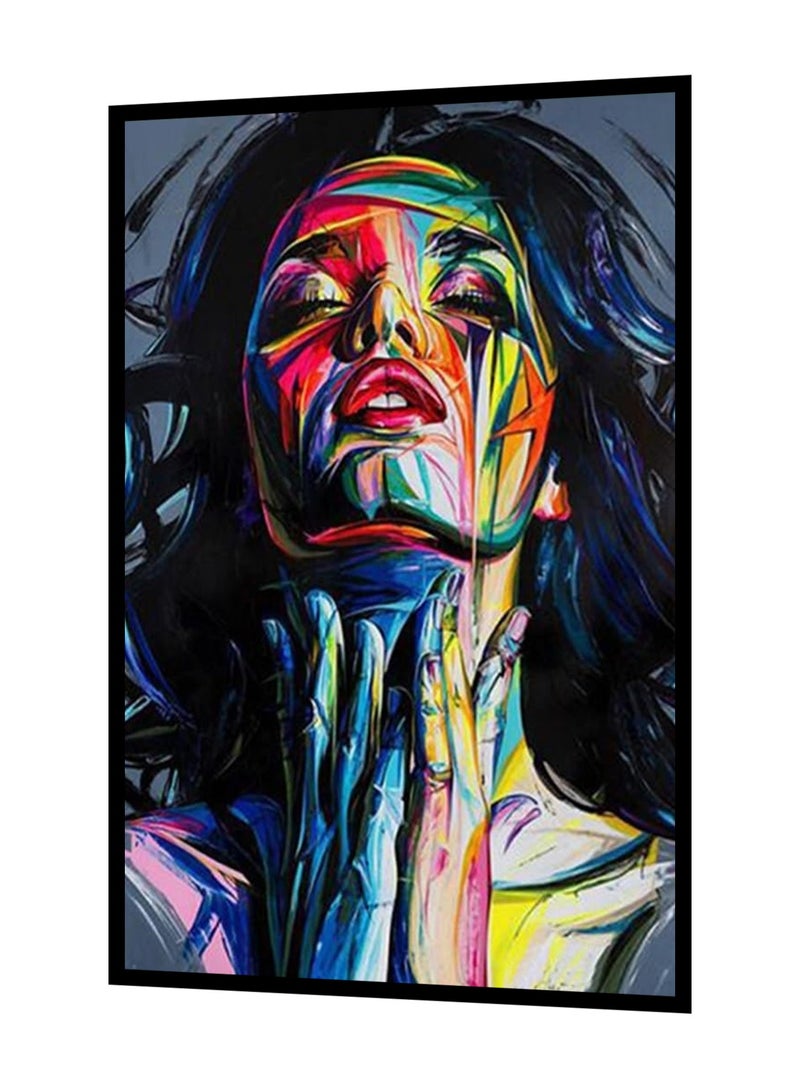 URBANTRANDS Girl Abstract Wall Art Frame  - Image 1