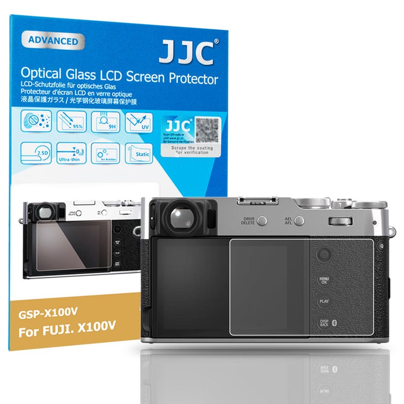 JJC Anti-Scratch Tempered Glass Camera Screen Protector Cover for Fujifilm Fuji X-M5 XM5 X100VI X100V X-T4 XT4 X-E4 XE4 Digital Camera Screen Protection - Image 1