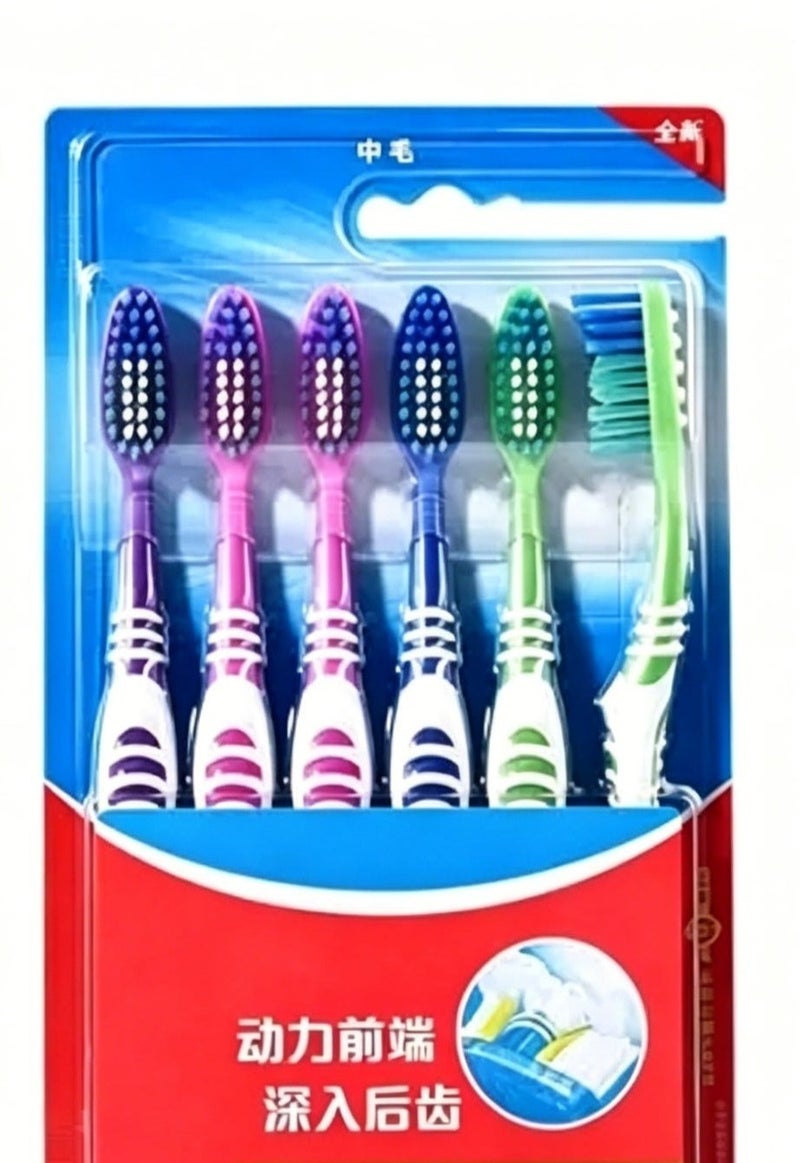 5+1-Piece Toothbrush Set Multicolour - Image 1