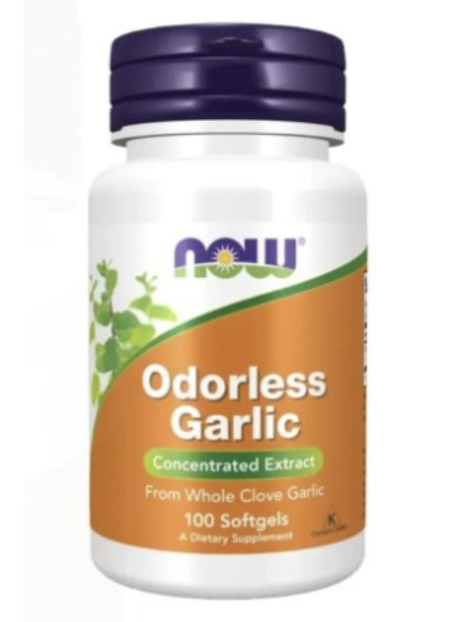 NOW ODORLESS GARLIC 100 SOFTGELS