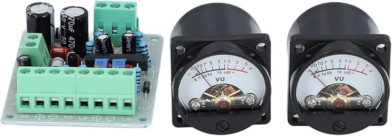 2 قطعة عداد VU مضاء بخلفية LED مع لوحة قيادة لمراقبة الصوت والتركيب - Image 2