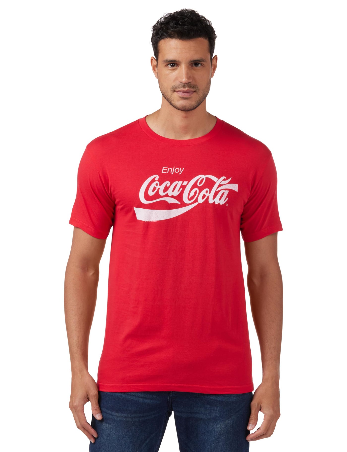 Coca-Cola Men's Eighties Coke Short Sleeve T-Shirt, Red, Medium