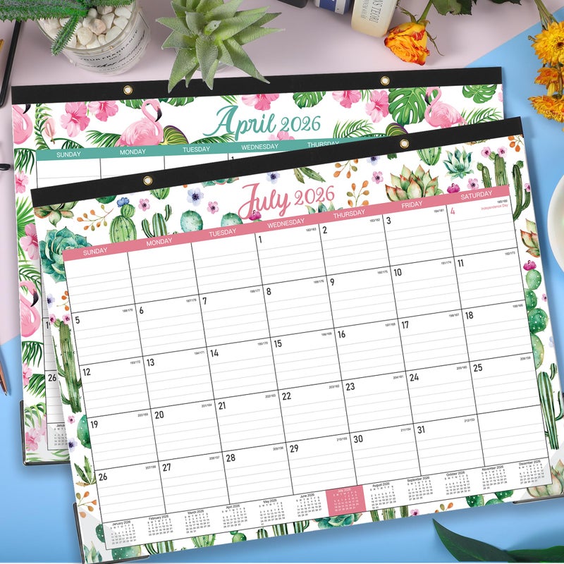 MaaIbok 2026 Desk Calendar - Calendar from January 2026 - December 2026,12 Months Desk Pad Calendar, 14.8" x 11.4", Desk Pad, Large Ruled Blocks - Image 2
