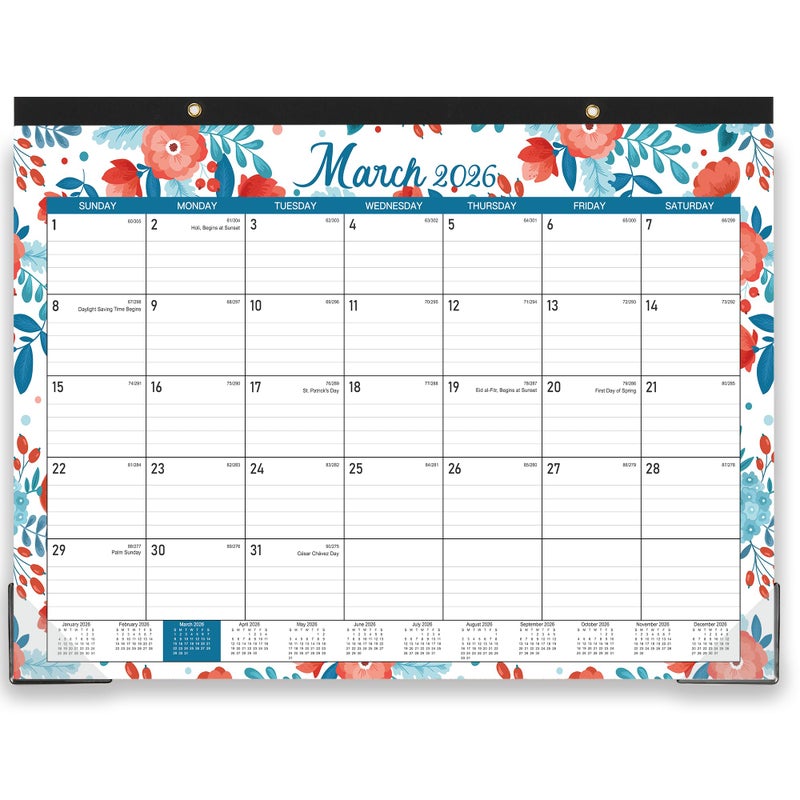 MaaIbok 2026 Desk Calendar - Calendar from January 2026 - December 2026,12 Months Desk Pad Calendar, 14.8" x 11.4", Desk Pad, Large Ruled Blocks - Image 1