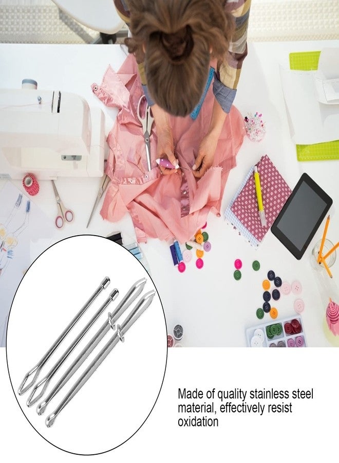 Zerodis Elastic Cord Rope Threader Clip Stainless Steel Tweezer Elastics Sewing Accessories DIY Tool for Home Use Elastic Band Sewing - Image 3