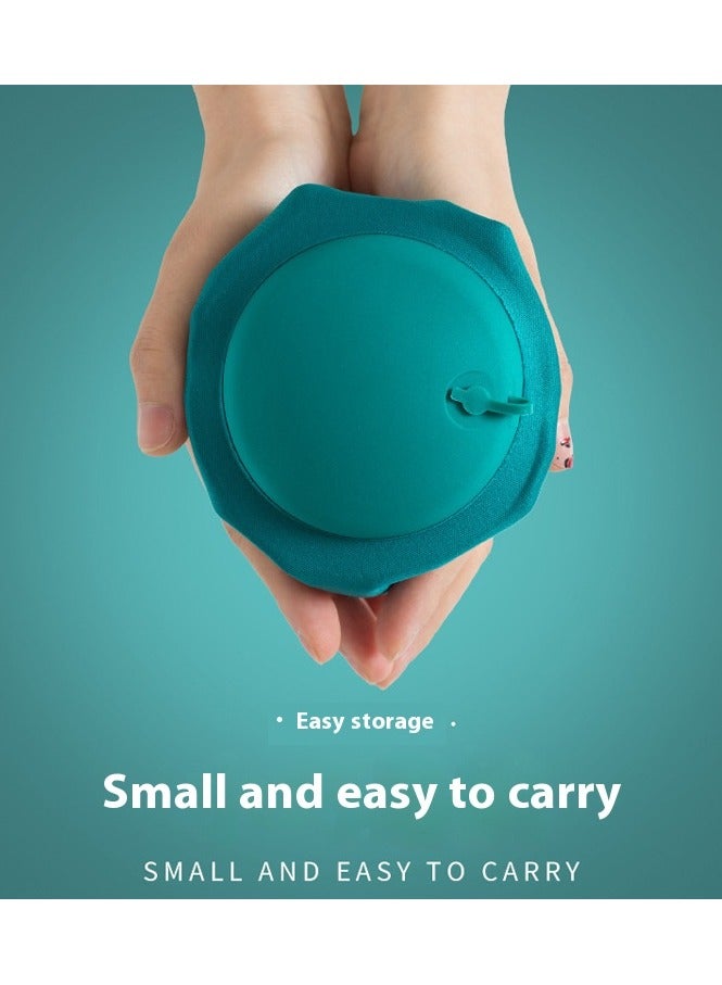 Press inflatable U-shaped portable travel pillow - Image 2